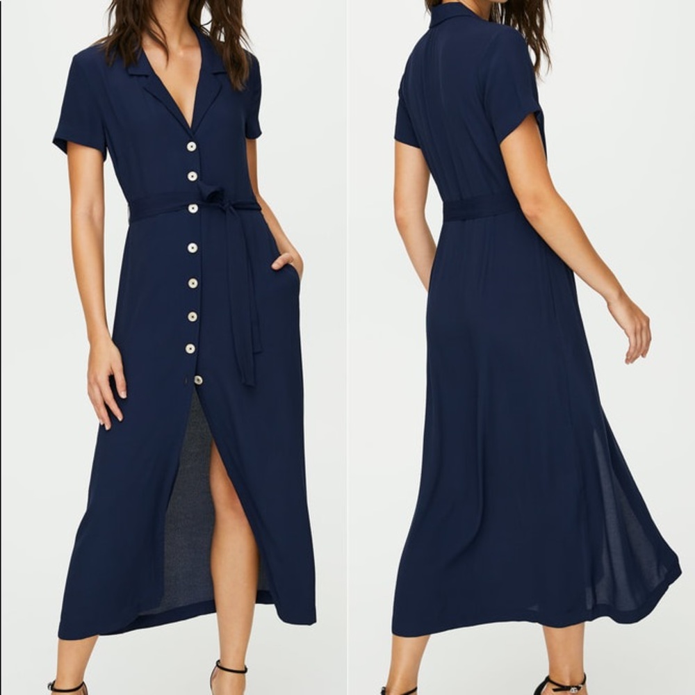 ISO Wilfred/Aritzia shirt dress size medium. Color indigo/navy/blue